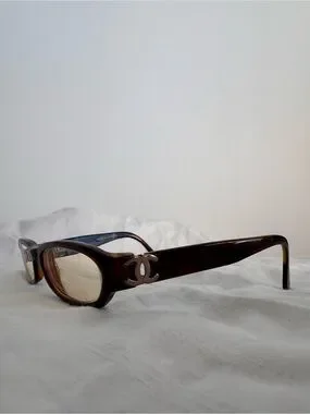 CHANEL | Accessories | Chanel Brown Tortoiseshell Rectangular ...